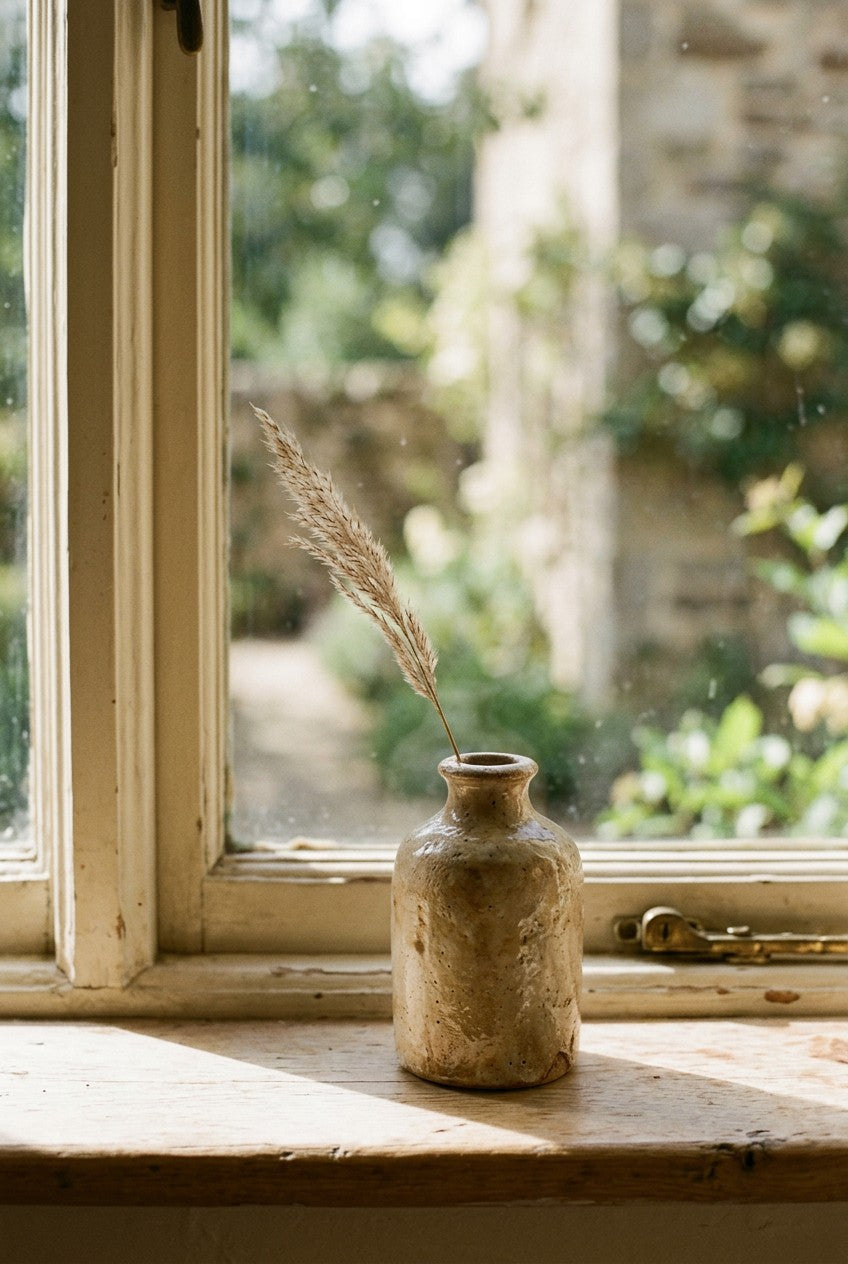 Aged Ceramic Bud Vase