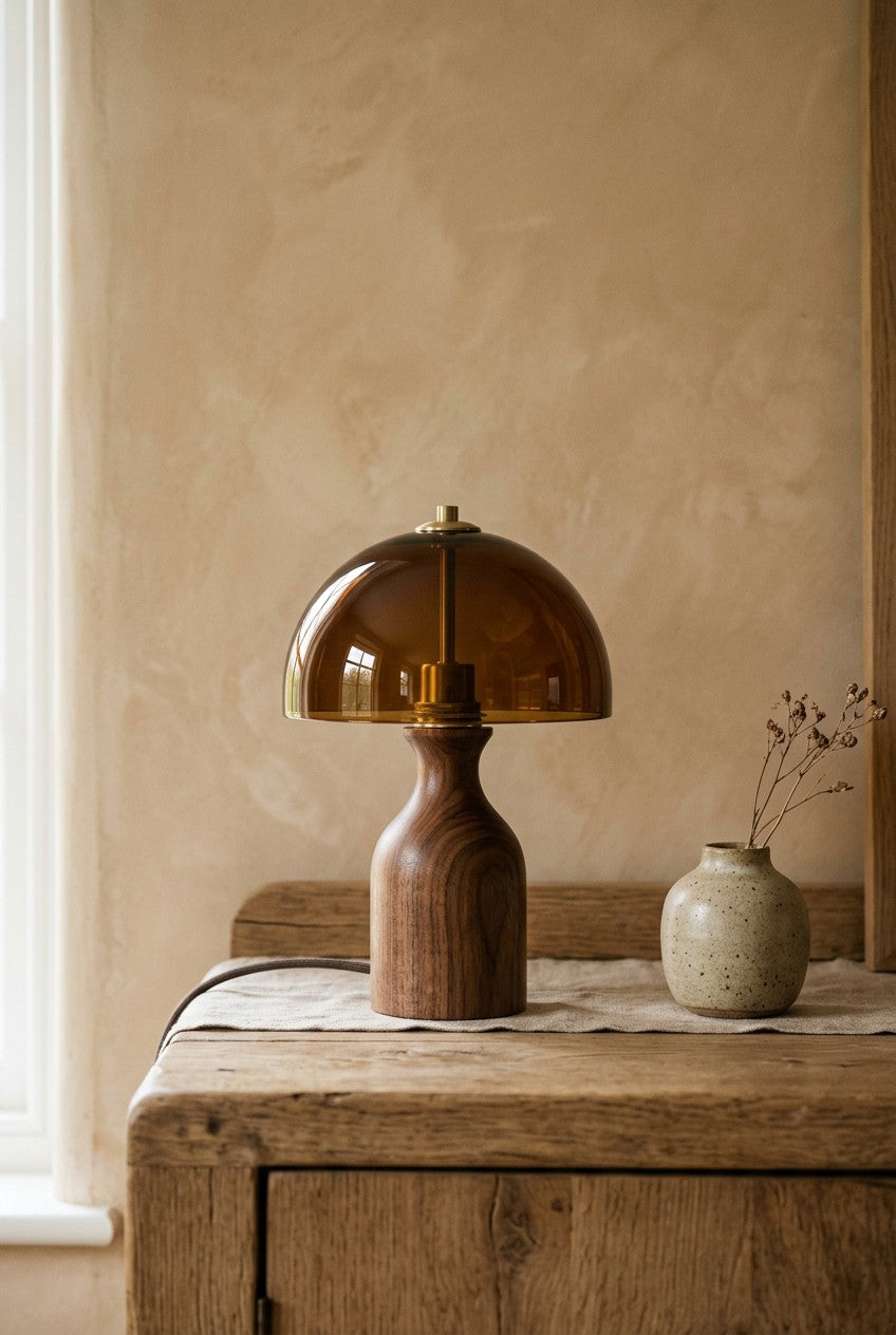 Halo Timber Table Lamp in a considered home