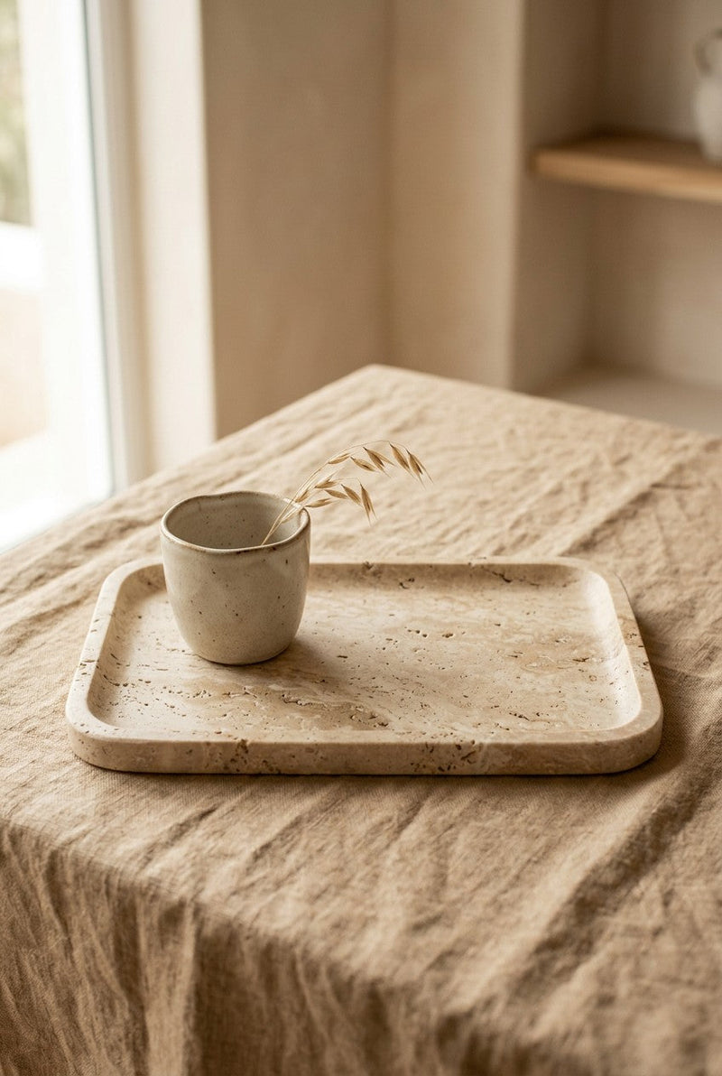 Lepanto Travertine Tray